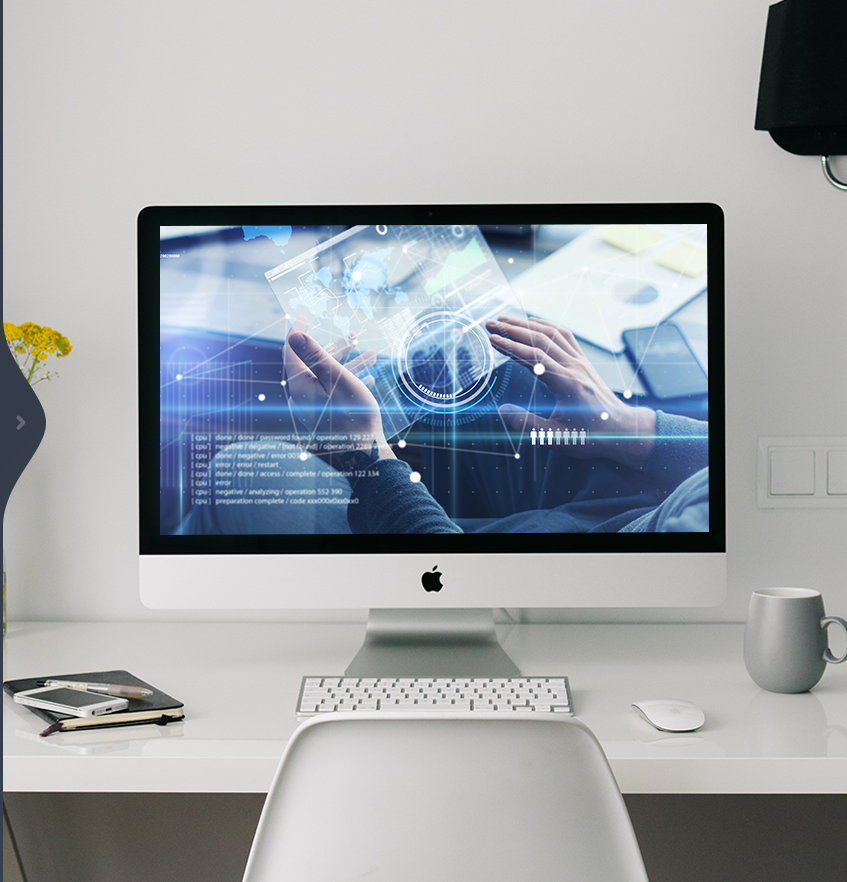 apple mac desktop computer white table